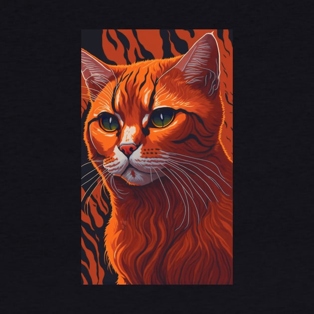 orange tabby cat illustration by Arteria6e9Vena